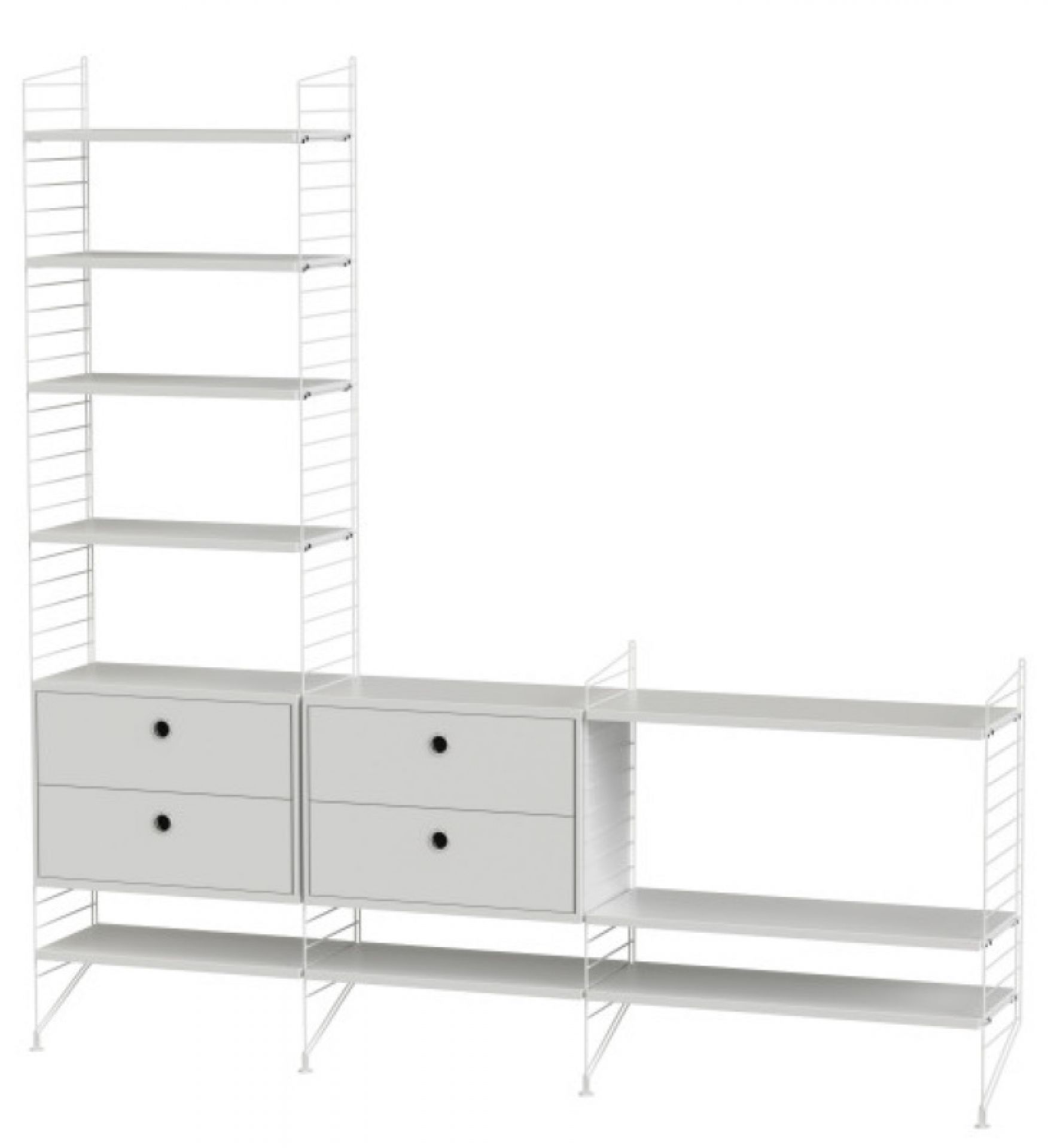String Wohnzimmer Boden Regalsystem J String Furniture